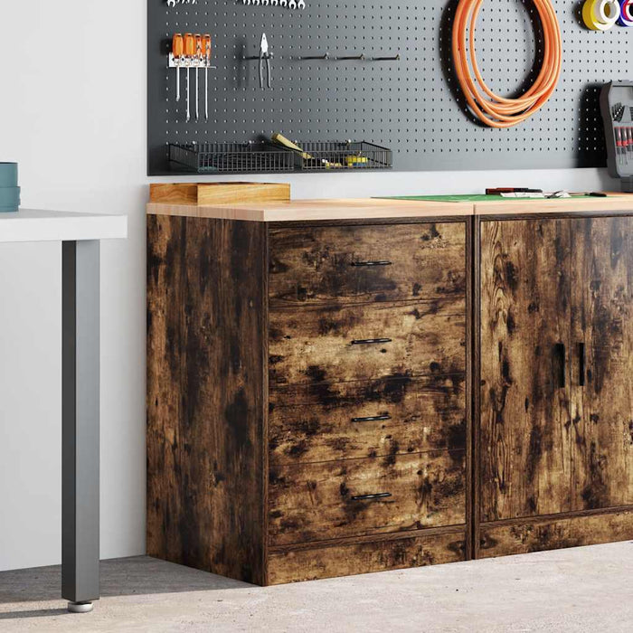 Dulap de depozitare pentru garaj stejar afumat 60x51x85 cm - WALTI WALTI