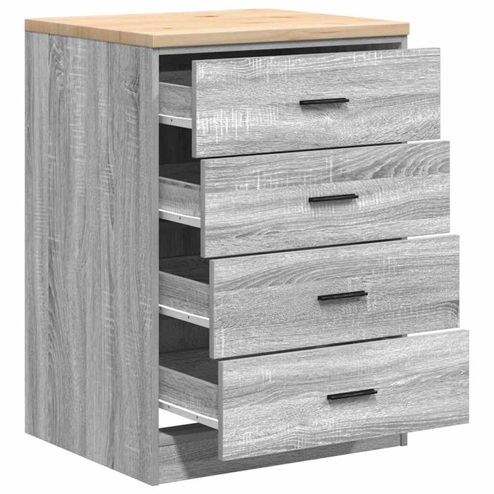 Dulap depozitare garaj gri Sonoma 60x51x85 cm - WALTI WALTI