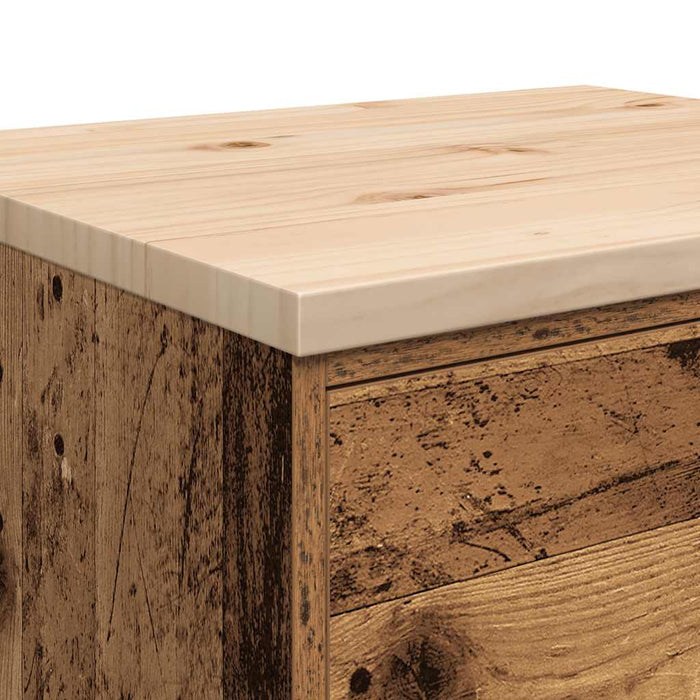 Dulap depozitare garaj lemn vechi 60x51x85 cm lemn masiv de pin - WALTI WALTI
