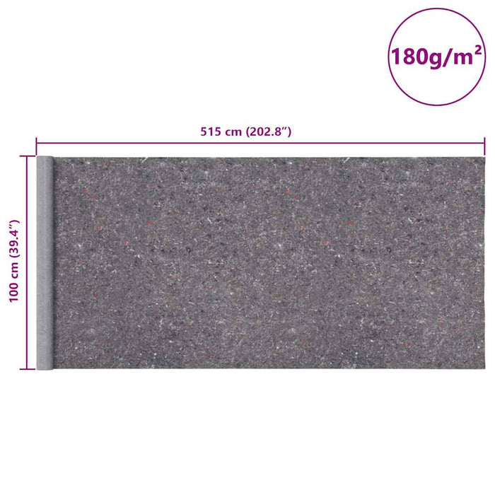 Lână anti-alunecare pentru vopsitor 5 m 180 g/m² gri WALTI