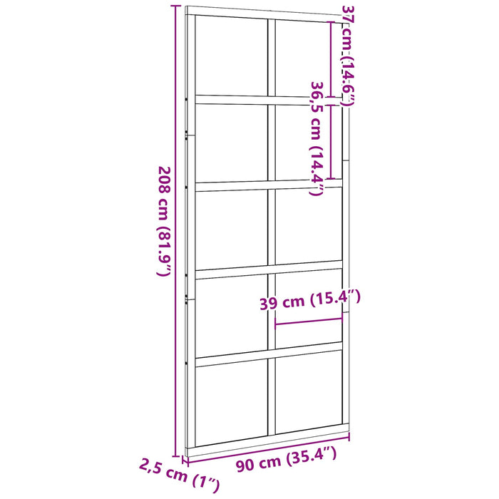 Ușă hambar Maro ceruit 90 x 208 cm Lemn masiv de pin - WALTI WALTI