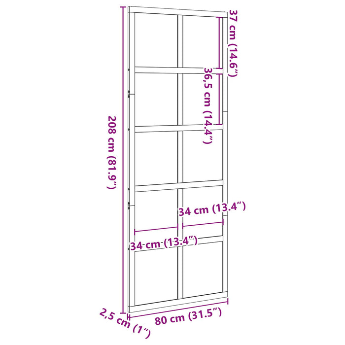 Ușă hambar Maro ceruit 80 x 208 cm Lemn masiv de pin - WALTI WALTI