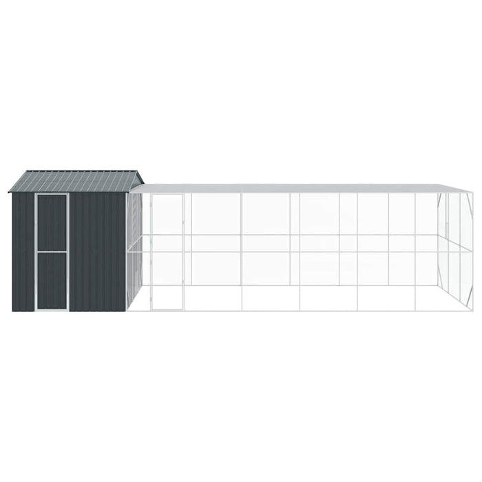 volieră pentru păsări , antracit, cu dimensiunile 310 x 817 x 247 cm, din oțel. - WALTI WALTI