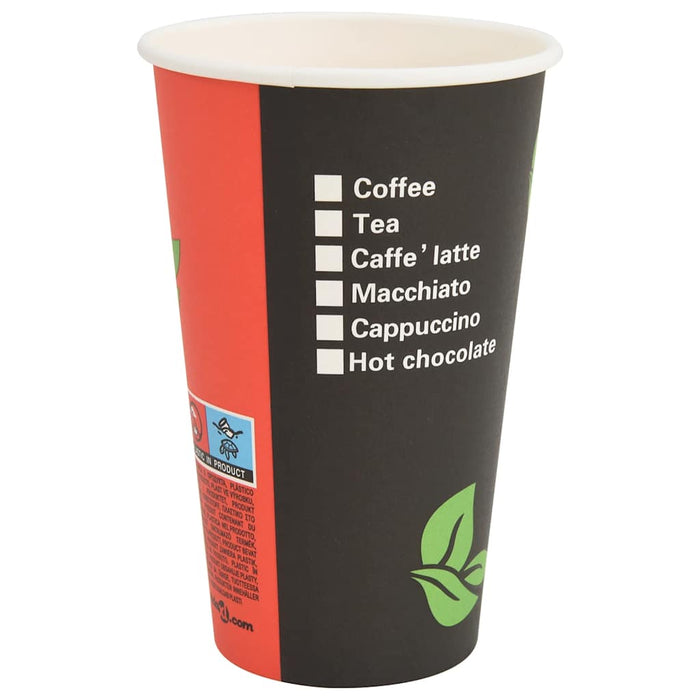 Cești de cafea din hârtie cu capace 1000 buc 16 oz 400 ml - WALTI WALTI