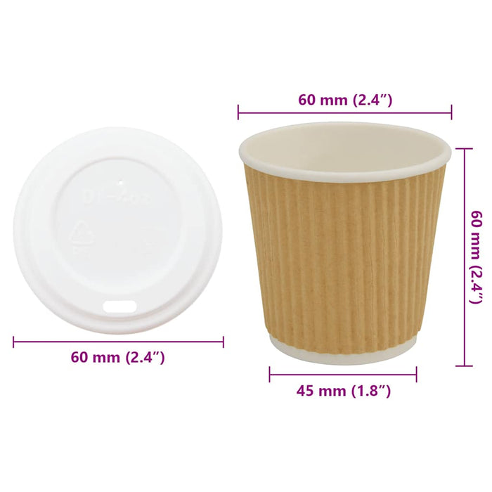 Cești de cafea din hârtie cu capace 1000 buc 4oz 100ml - WALTI WALTI