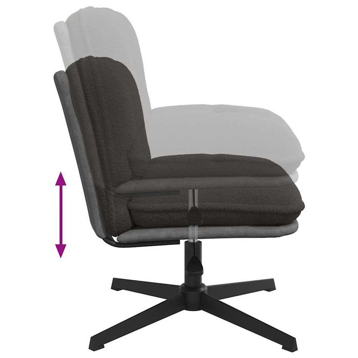Scaun de birou pivotant, gri închis, material textil - WALTI WALTI