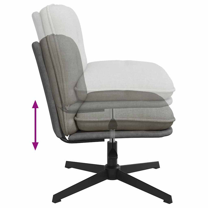 Scaun de birou pivotant, gri deschis, material textil - WALTI WALTI