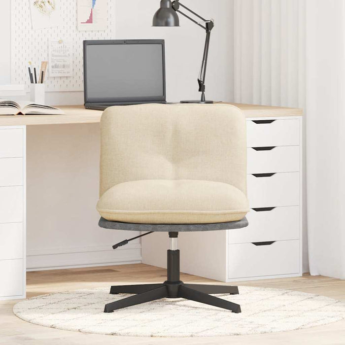 Scaun de birou pivotant, crem, material textil - WALTI WALTI