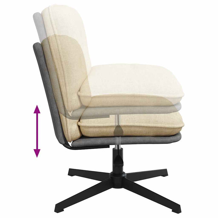 Scaun de birou pivotant, crem, material textil - WALTI WALTI