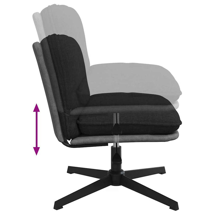 Scaun de birou pivotant, negru, material textil - WALTI WALTI