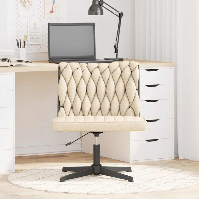Scaun de birou pivotant, crem, material textil - WALTI WALTI