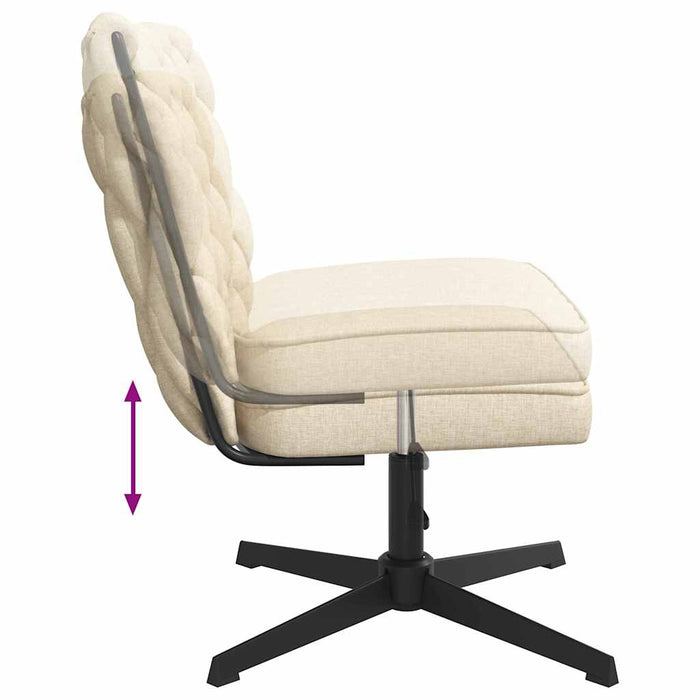 Scaun de birou pivotant, crem, material textil - WALTI WALTI
