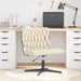 Scaun de birou pivotant, crem, material textil - WALTI WALTI