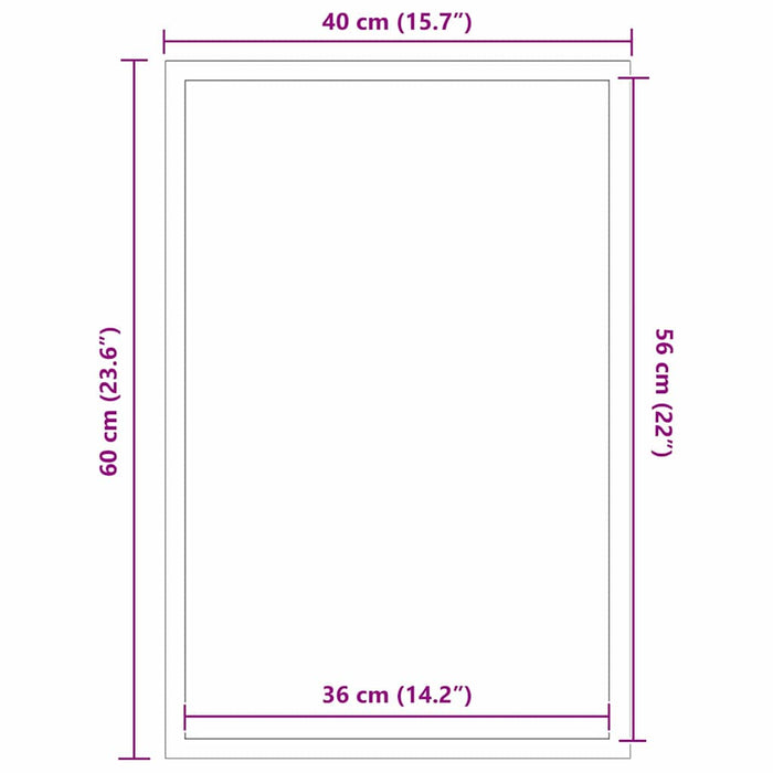 Covoraș de intrare Negru, Gri 40 x 60 cm Polipropilenă, PVC - WALTI WALTI