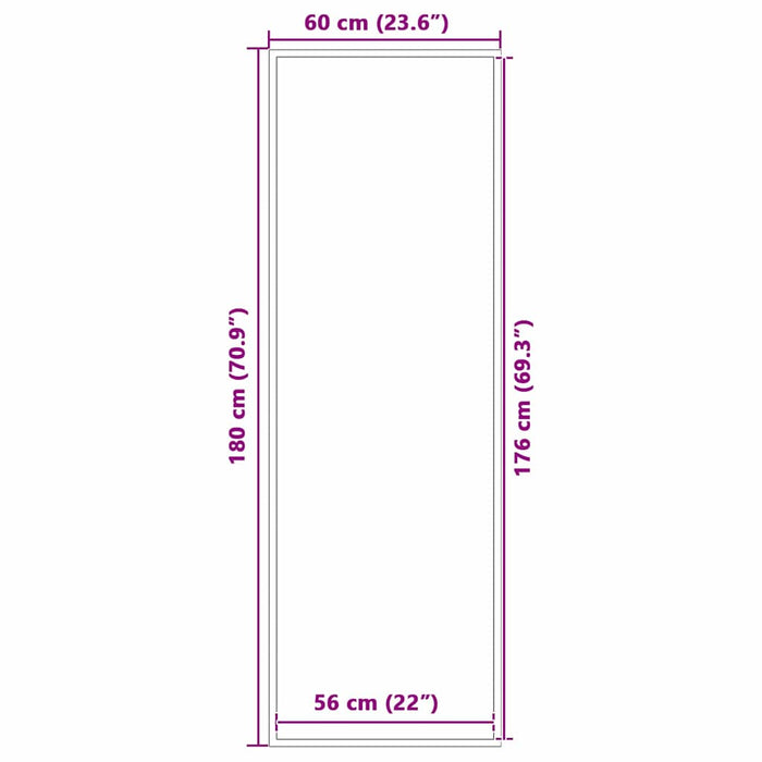Covoraș de intrare Negru 60 x 180 cm Polipropilenă - WALTI WALTI
