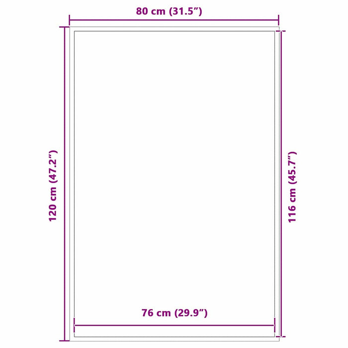 Covoraș de intrare Negru și Gri 80 x 120 cm Polipropilenă, PVC - WALTI WALTI