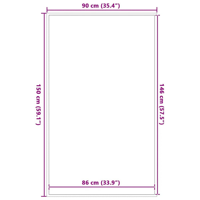 Covoraș Dună Neagră și Gri 90x150 cm - WALTI WALTI