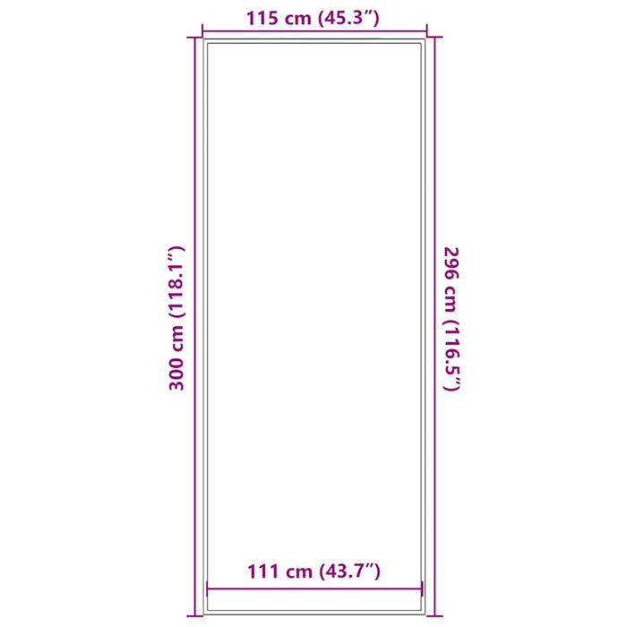 Covoraș Dună Neagră și Gri 115x300 cm - WALTI WALTI