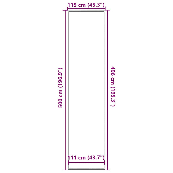 Covoraș Dună Neagră și Gri 115x500 cm - WALTI WALTI