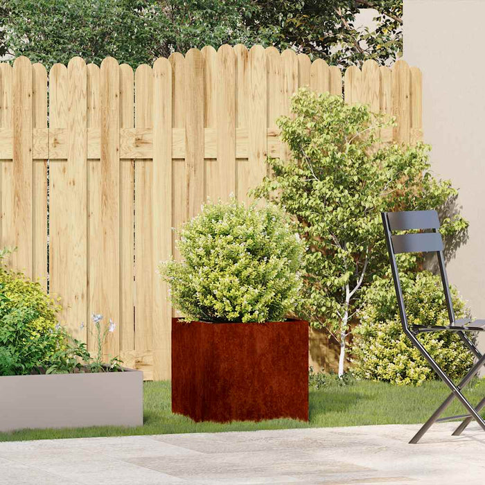 Jardinieră Rusty 40x40x40 cm Oțel pentru intemperii - WALTI WALTI