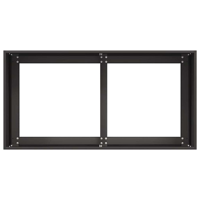 Jardinier negru 80x40x40 cm Oțel laminat la rece - WALTI WALTI