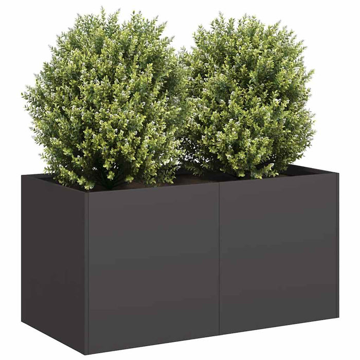Jardinier negru 80x40x40 cm Oțel laminat la rece - WALTI WALTI
