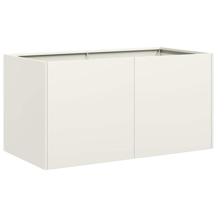 Jardinieră alb 80x40x40 cm Oțel laminat la rece - WALTI WALTI
