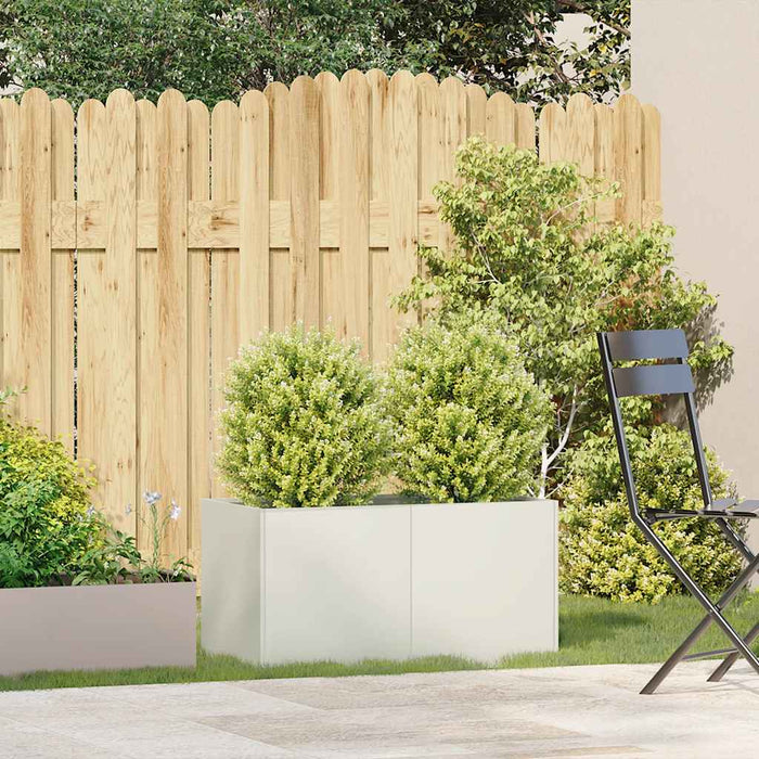 Jardinieră alb 80x40x40 cm Oțel laminat la rece - WALTI WALTI