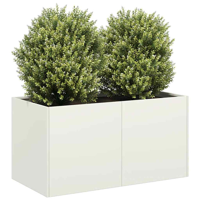 Jardinieră alb 80x40x40 cm Oțel laminat la rece - WALTI WALTI