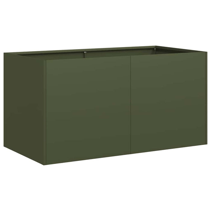 Jardinieră verde măsline 80x40x40 cm oțel laminat la rece - WALTI WALTI
