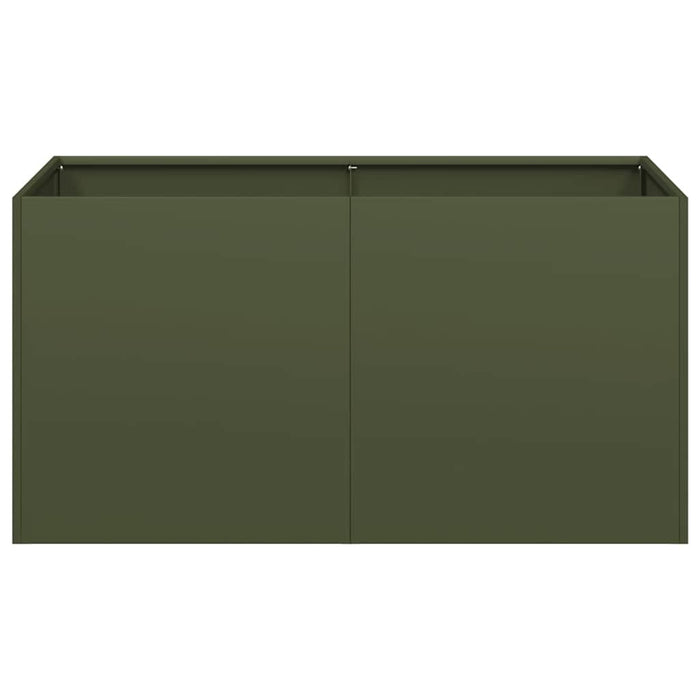 Jardinieră verde măsline 80x40x40 cm oțel laminat la rece - WALTI WALTI