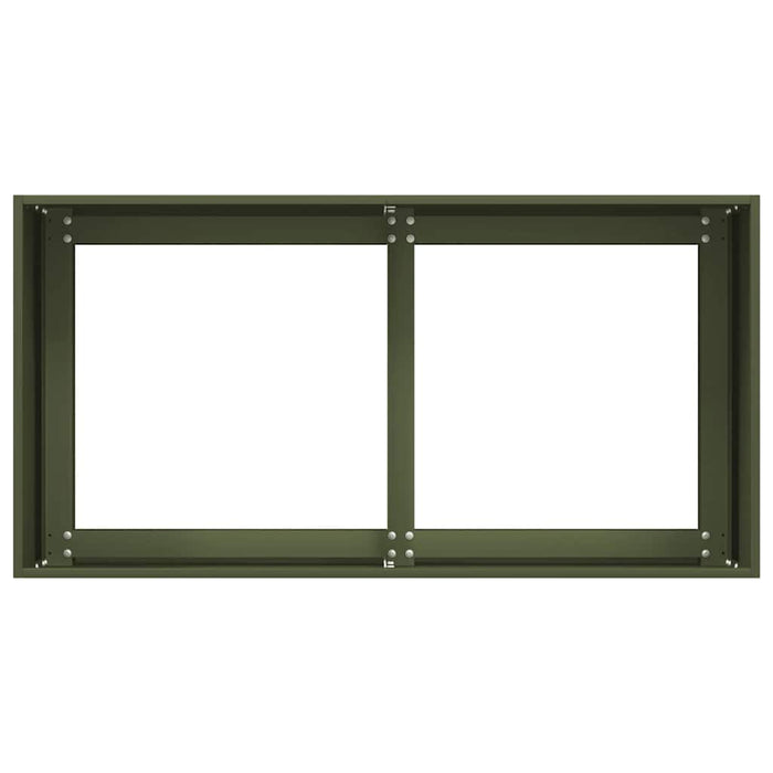 Jardinieră verde măsline 80x40x40 cm oțel laminat la rece - WALTI WALTI