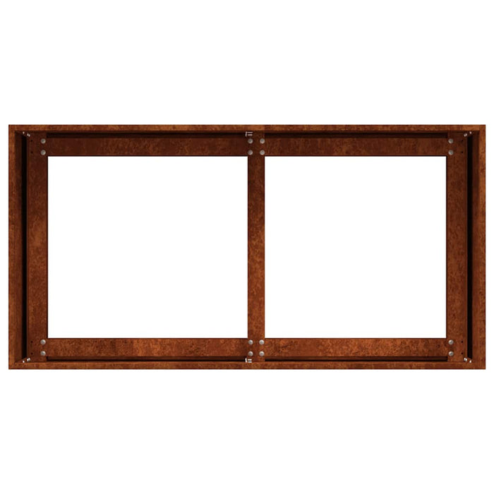 Jardinieră Rusty 80x40x40 cm Oțel pentru intemperii - WALTI WALTI