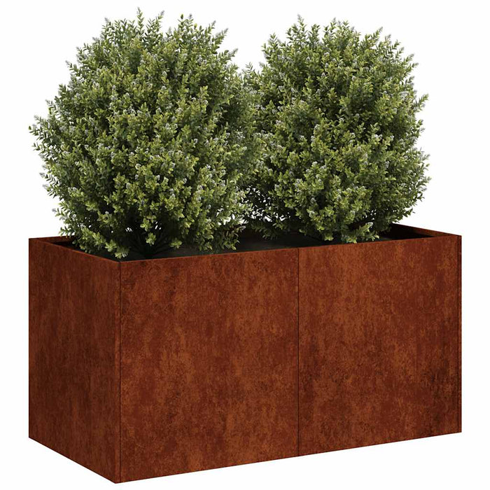 Jardinieră Rusty 80x40x40 cm Oțel pentru intemperii - WALTI WALTI
