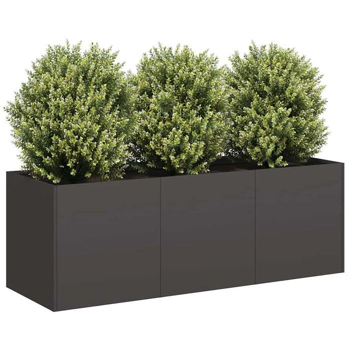 Jardinieră neagră 120x40x40 cm, oțel laminat la rece WALTI
