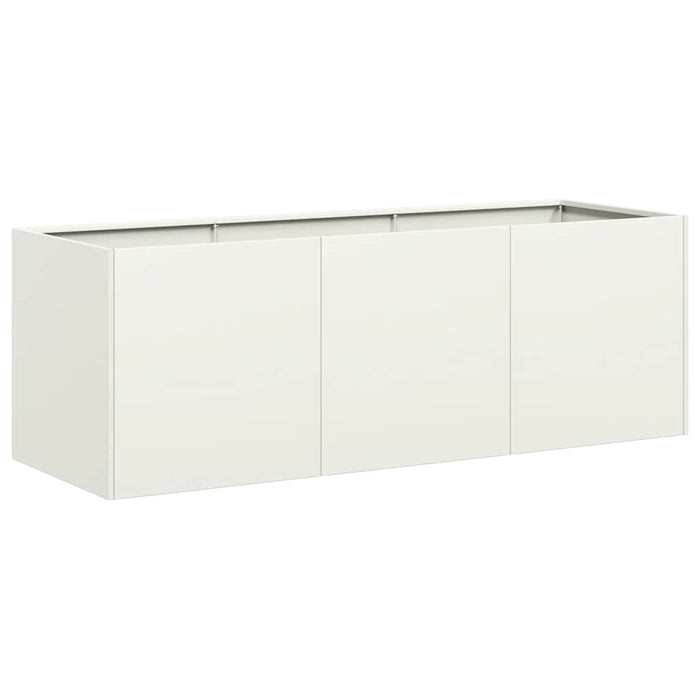 Jardinier alb 120x40x40 cm Oțel laminat la rece - WALTI WALTI
