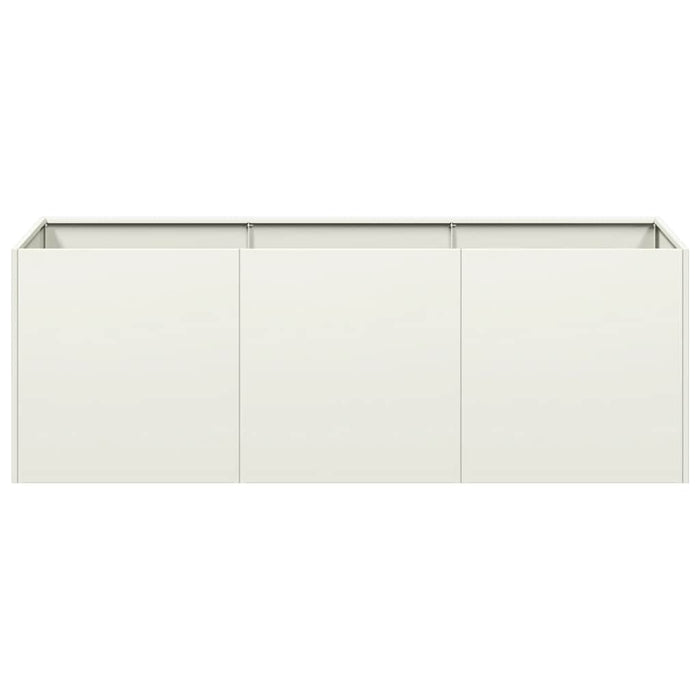 Jardinier alb 120x40x40 cm Oțel laminat la rece - WALTI WALTI