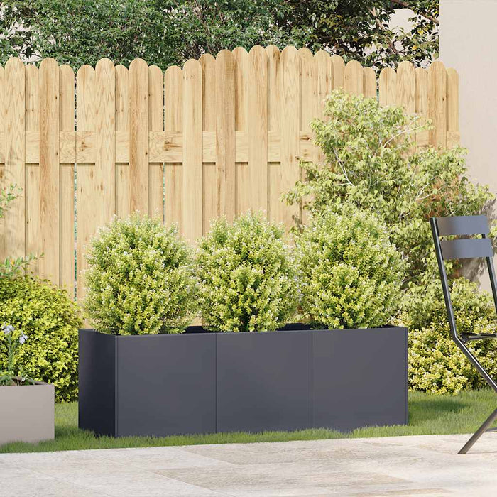 Jardinieră antracit 120x40x40 cm oțel laminat la rece - WALTI WALTI
