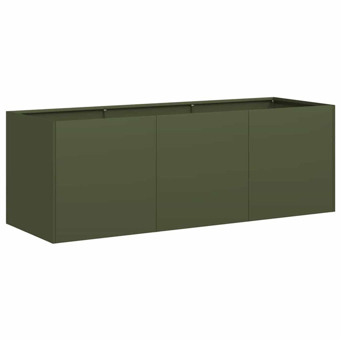 Jardinieră verde măsline 120x40x40 cm oțel laminat la rece - WALTI WALTI