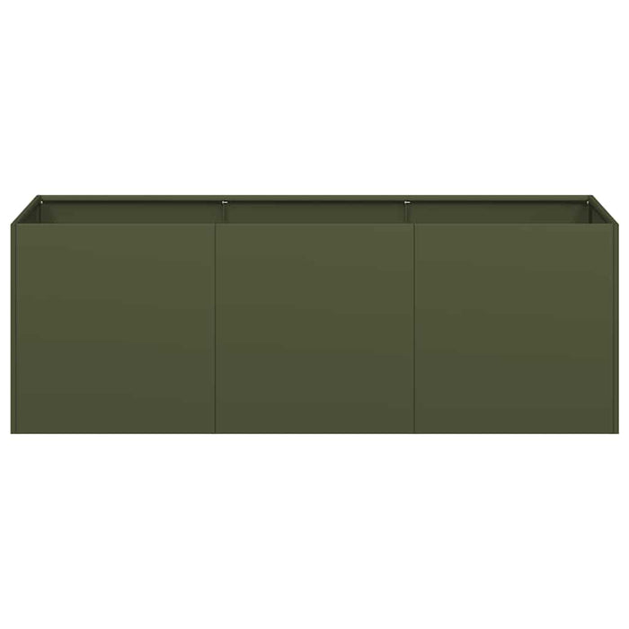 Jardinieră verde măsline 120x40x40 cm oțel laminat la rece - WALTI WALTI