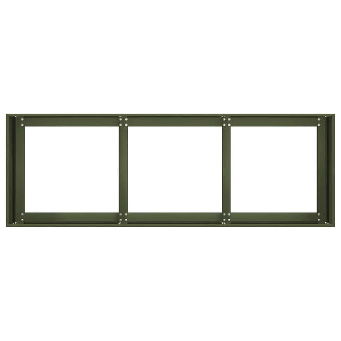 Jardinieră verde măsline 120x40x40 cm oțel laminat la rece - WALTI WALTI