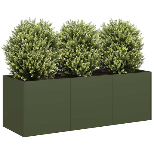 Jardinieră verde măsline 120x40x40 cm oțel laminat la rece - WALTI WALTI