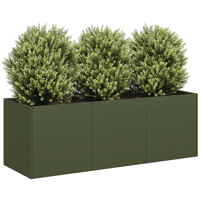Jardinieră verde măsline 120x40x40 cm oțel laminat la rece - WALTI WALTI