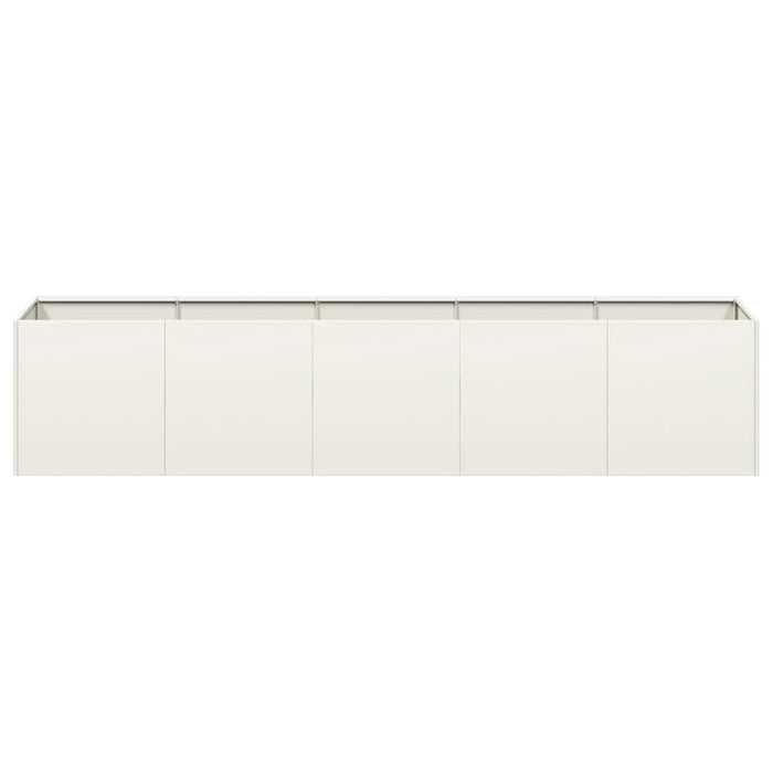 Jardinier alb 200x40x40 cm Oțel laminat la rece - WALTI WALTI