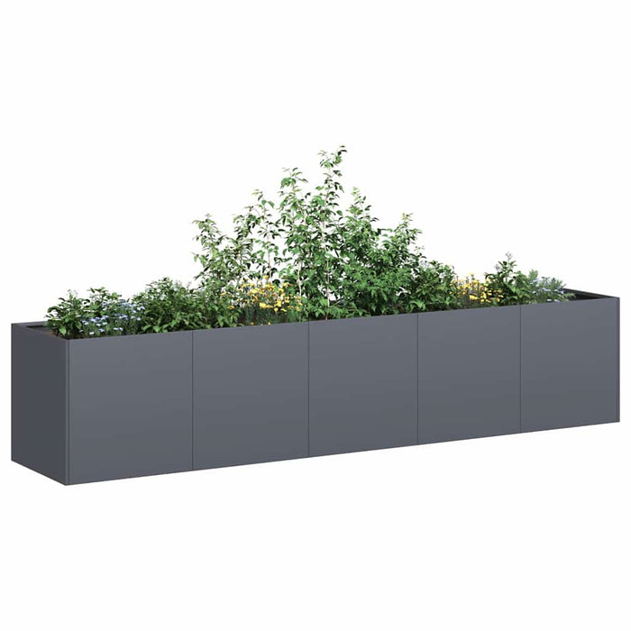 Jardinieră antracit 200x40x40 cm oțel laminat la rece - WALTI WALTI