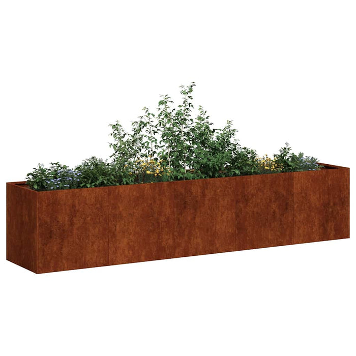 Jardinieră Rusty 200x40x40 cm Oțel pentru intemperii - WALTI WALTI
