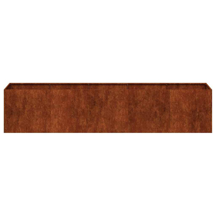 Jardinieră Rusty 200x40x40 cm Oțel pentru intemperii - WALTI WALTI