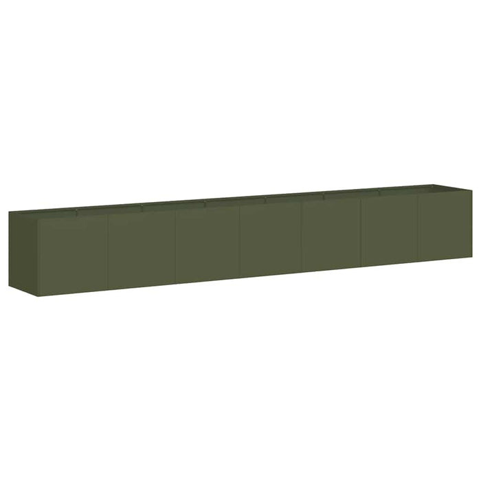 Jardinieră verde măsline 280x40x40 cm oțel laminat la rece - WALTI WALTI