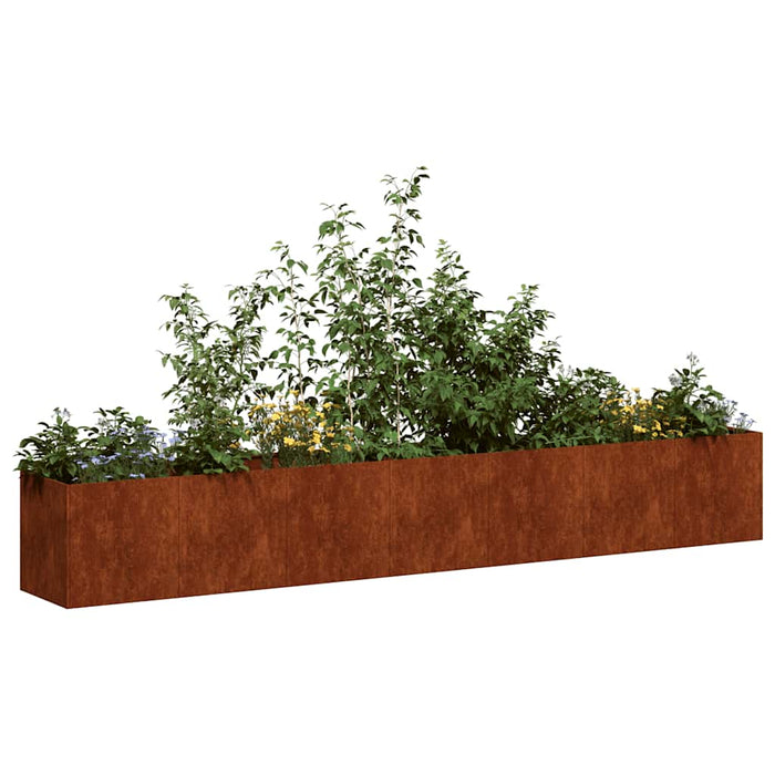 Jardinieră Rusty 280x40x40 cm Oțel pentru intemperii - WALTI WALTI