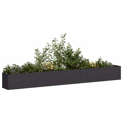 Jardinier negru 360x40x40 cm Oțel laminat la rece - WALTI WALTI